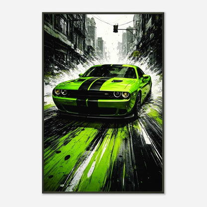 🏎️🏁Affiche Automobile Art' Street Encadrée - Aura Studio Déco