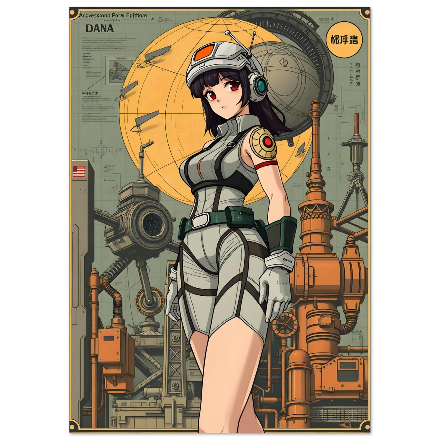 🌸🪐🎀👽 Poster Création Anime Rétro Sci-Fi ☄️19 - Aura Studio Déco