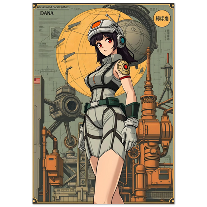 🌸🪐🎀👽 Poster Création Anime Rétro Sci-Fi ☄️19 - Aura Studio Déco