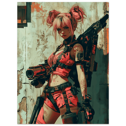 🧬Estampe d 'Art Affiche Cyber Girl Hors-série #2 – Art Mural Cyberpunk - Aura Studio Déco