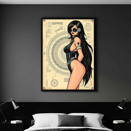 🌸🪐🎀👽Poster Création Anime Rétro Sci-Fi ☄️35 - Aura Studio Déco