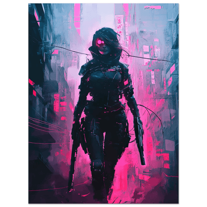 🧬Estampe d 'Art Affiche Cyber Girl Hors-série #1 – Art Mural Cyberpunk - Aura Studio Déco