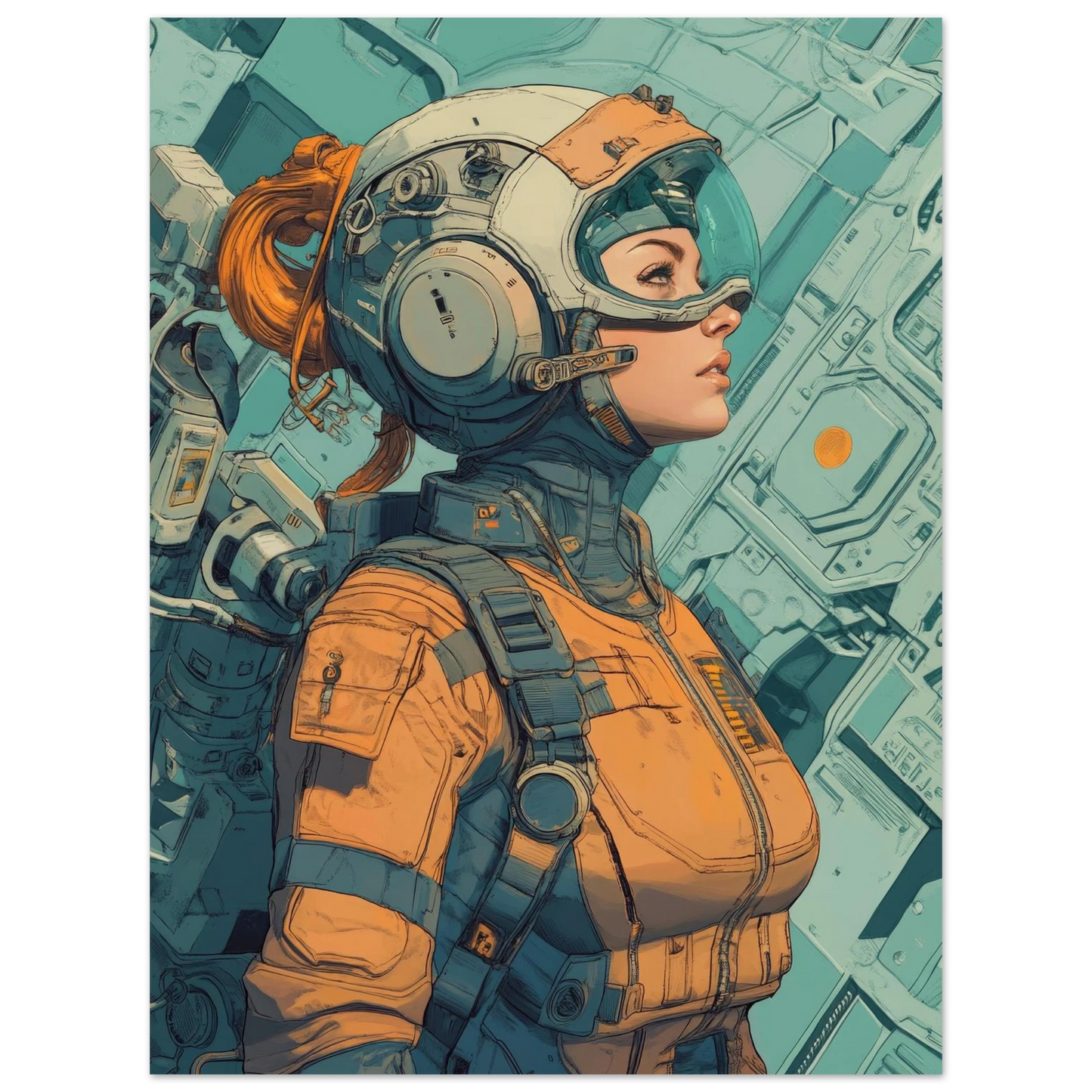 ✨ RETRO FUTUR MECHA WOMENS — Starship Series #47 - Aura Studio Déco