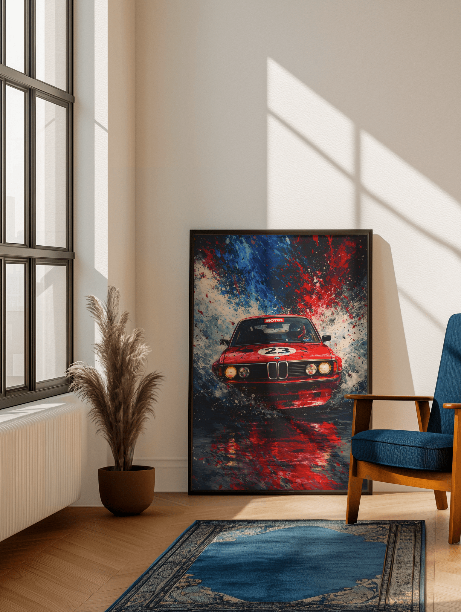 🏎️🏁Affiche Automobile Art' Sport 3 Encadrée - Aura Studio Déco