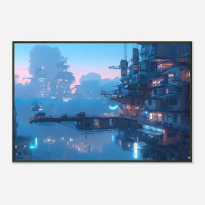 🐉🇯🇵✨ Affiche encadrée métal CLI-FI Anime Concept – Urban World - Aura Studio Déco