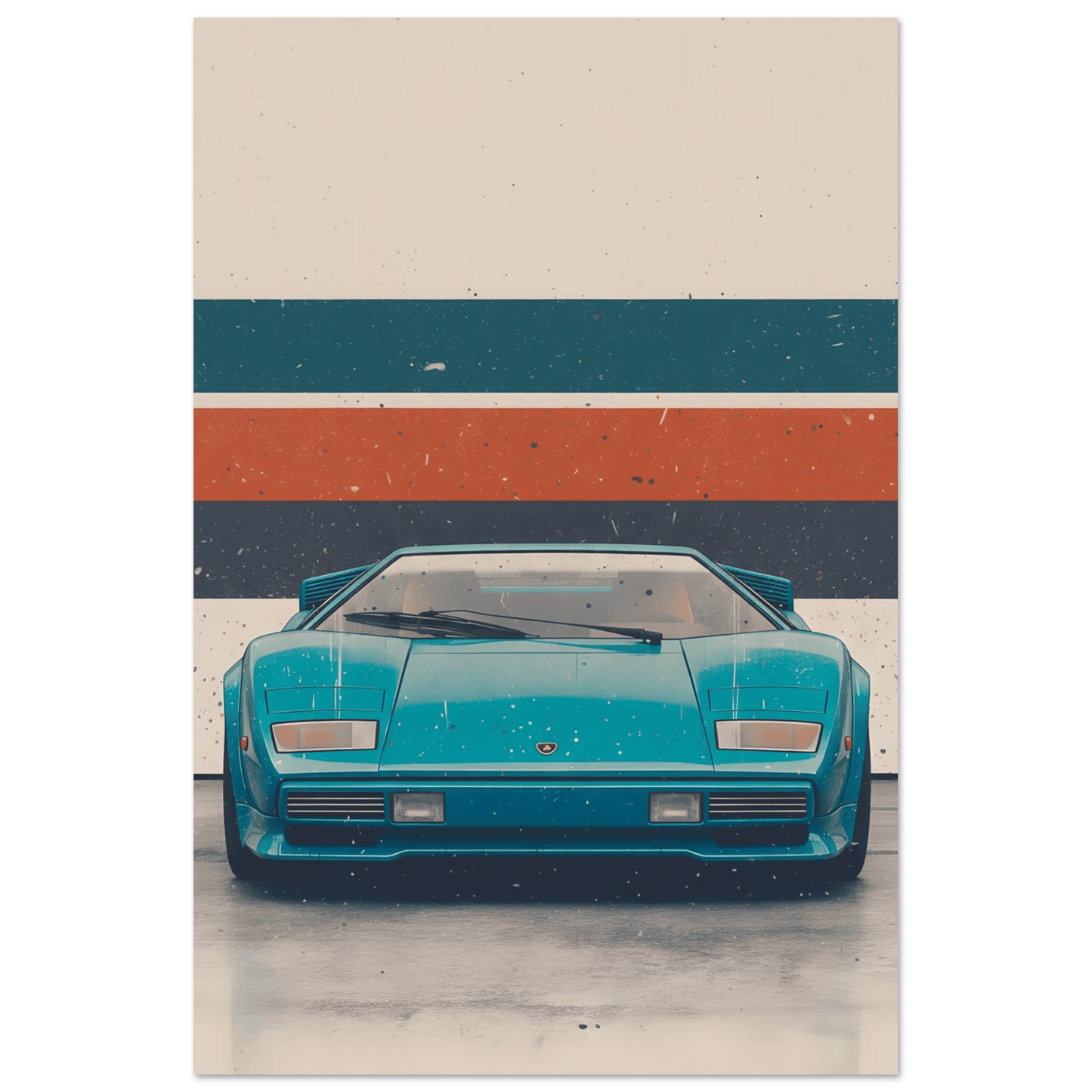 🏆🀣📺 Affiche Automobile Vintage 80's Legend - Aura Studio Déco
