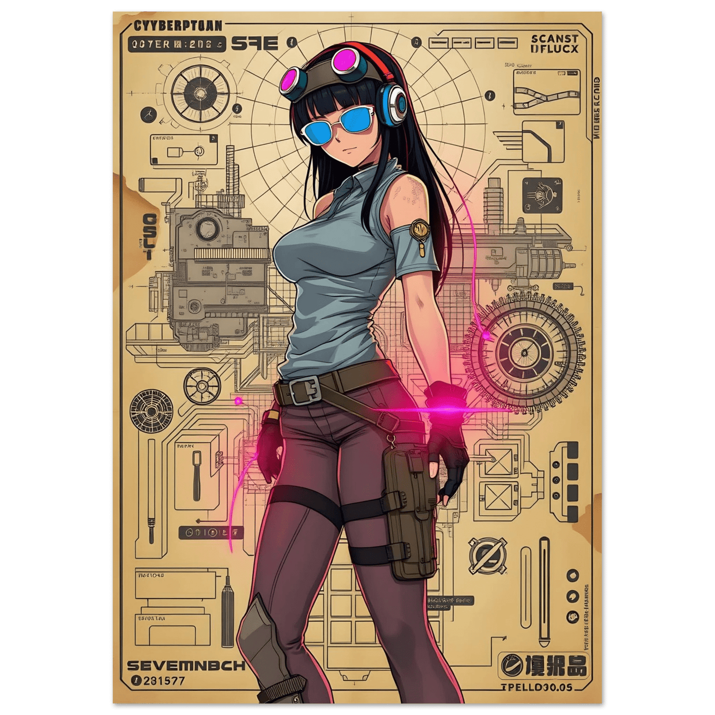 🌸🪐🎀👽Création Anime Rétro Sci-Fi ☄️34 - Aura Studio Déco