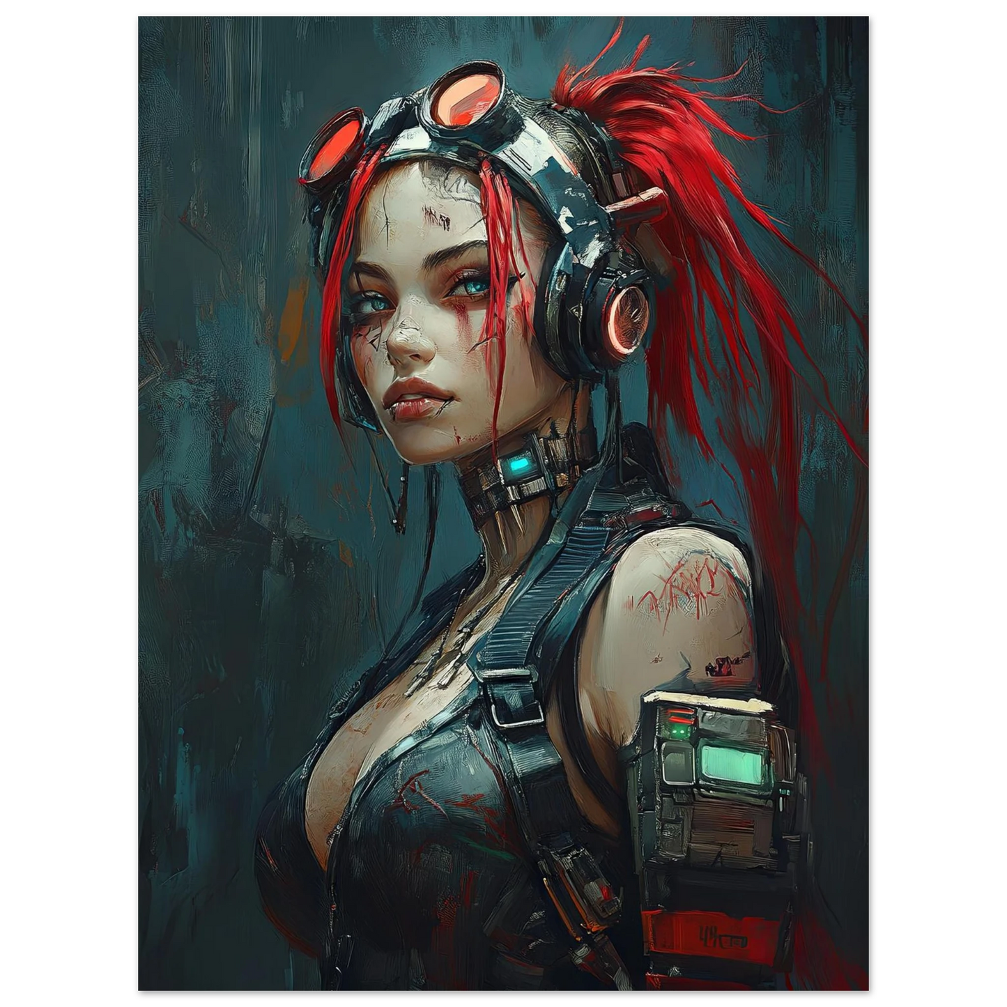 🌃Affiche Murale CYBERPUNK WAR GIRL ULTIMATE SERIE  19☢️ - Aura Studio Déco
