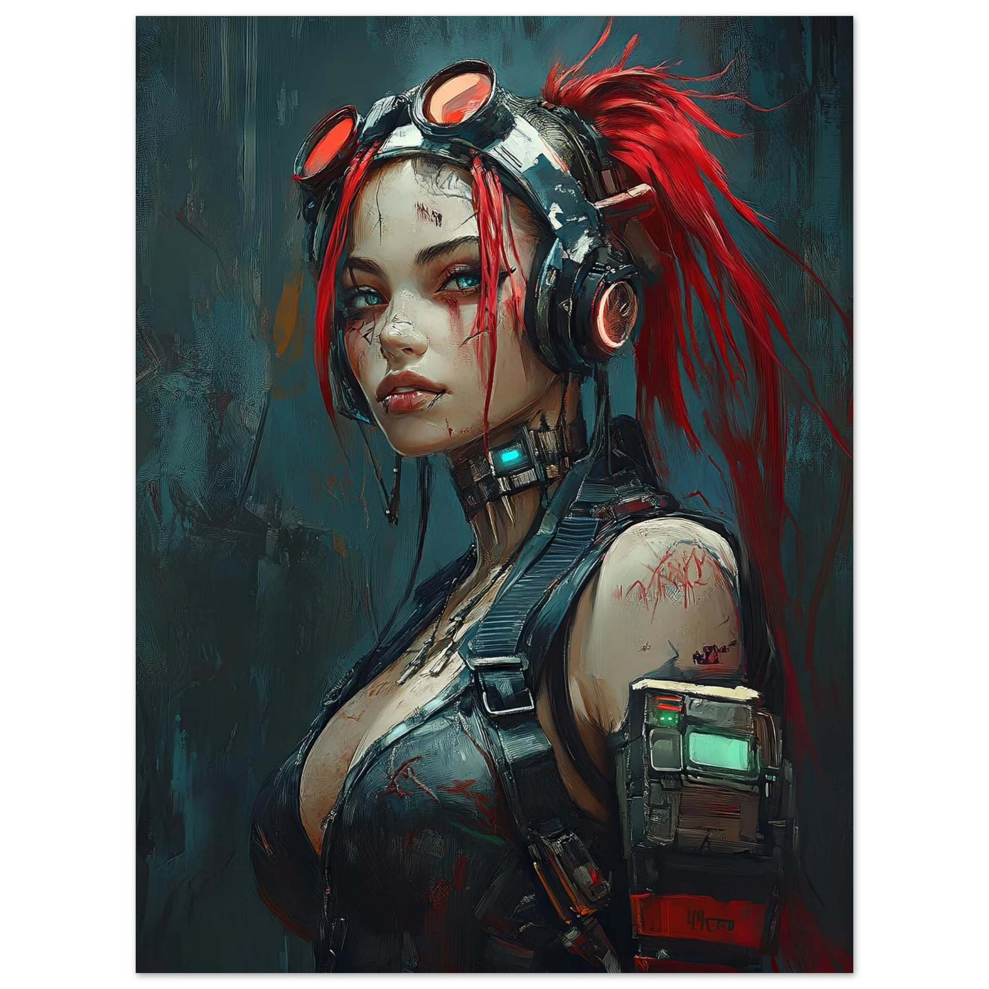 🌃Affiche Murale CYBERPUNK WAR GIRL ULTIMATE SERIE  19☢️ - Aura Studio Déco