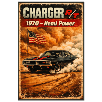 🏎️🏁Affiche Automobile Art' 70's Encadrée - Aura Studio Déco