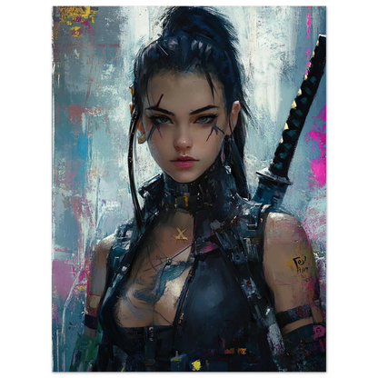 🧬Affiche Murale CYBERGIRL ULTIMATE SERIE  20☢️ - Aura Studio Déco