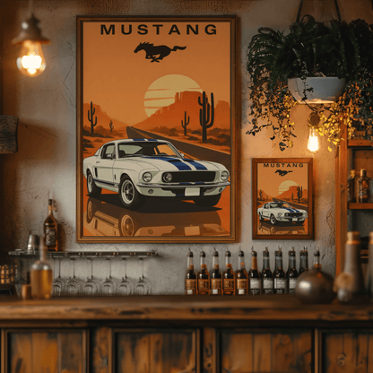 🏆🀣📺 Affiche Automobile Vintage 70' Legend - Aura Studio Déco