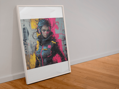 ☢️🧬Affiche Murale Survival Neon Fury Girls #7 - Aura Studio Déco