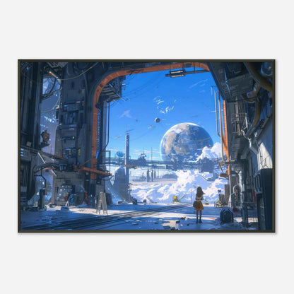🐉🇯🇵✨ Affiche encadrée métal CLI-FI Anime Concept – Urban Galaxy - Aura Studio Déco