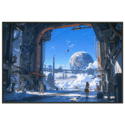 🐉🇯🇵✨ Affiche encadrée métal CLI-FI Anime Concept – Urban Galaxy - Aura Studio Déco