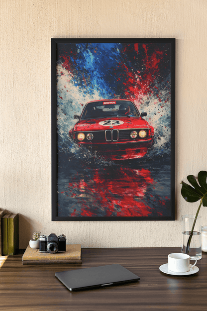 🏎️🏁Affiche Automobile Art' Sport 3 Encadrée - Aura Studio Déco