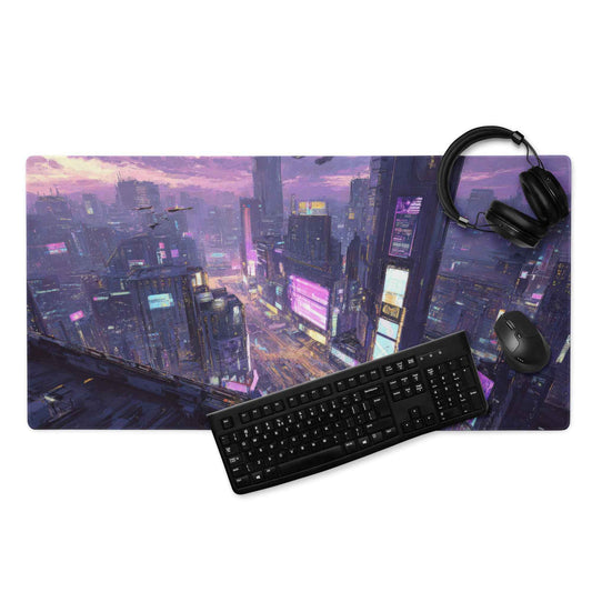 Tapis de souris gamer XXL – Cyberpunk Neon City 3
