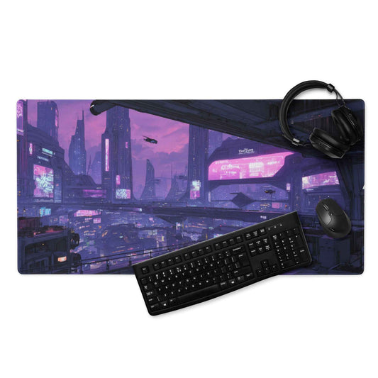 Tapis de souris gamer XXL – Cyberpunk Neon City 4