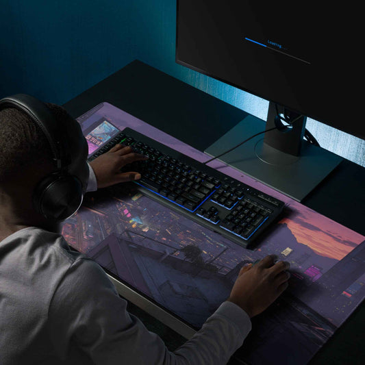 Tapis de souris gamer XXL – Cyberpunk Neon City 5