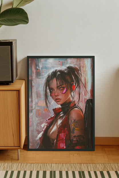 Affiche murale Impresion Cybergirl Ultimate SERIE  29☢️ - Aura Studio Déco