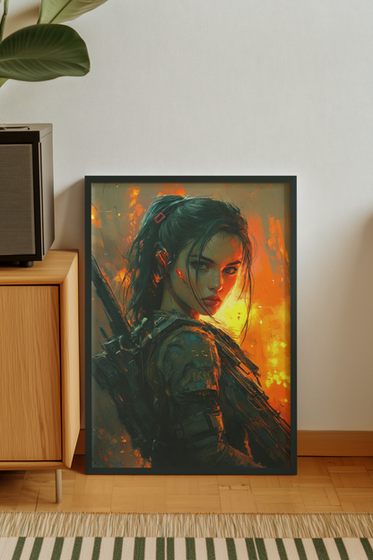 Impression Cyber girl ULTIMATE SERIE  23☢️ - Aura Studio Déco
