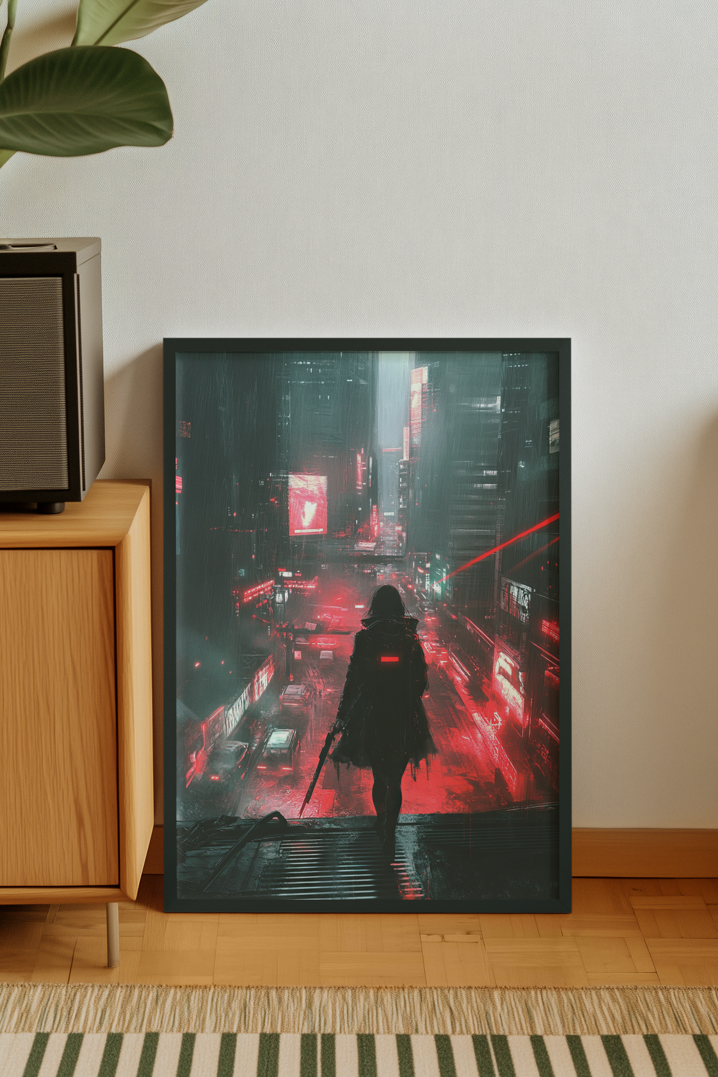 🧬Affiche Murale CYBERPUNK WAR GIRL ULTIMATE 7☢️ - Aura Studio Déco