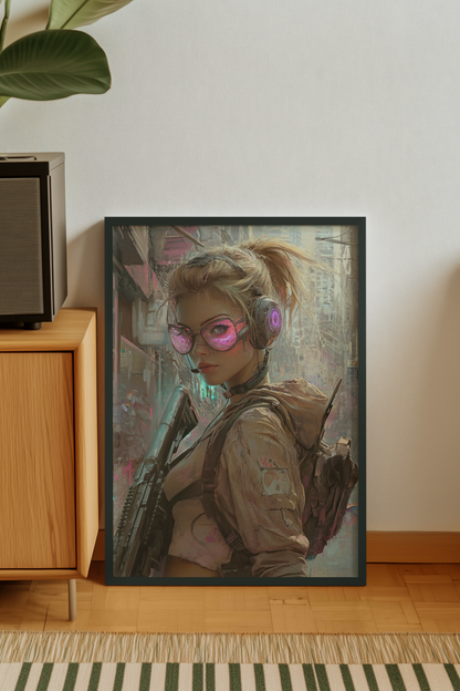 Impression CYBER GIRL ULTIMATE SERIE 32☢️ - Aura Studio Déco