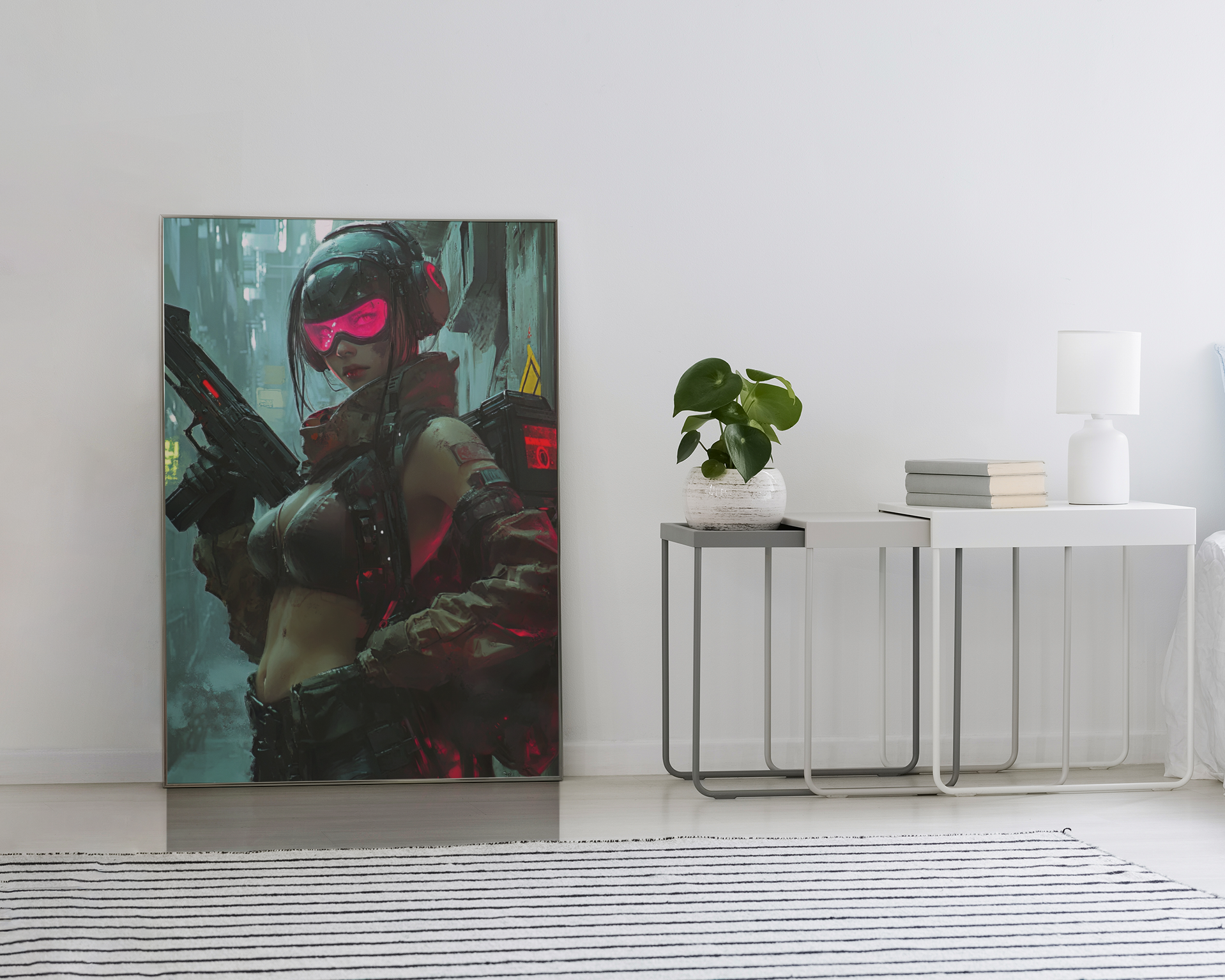 Affiche Murale  CYBERPUNK WAR GIRL ULTIMATE SERIE  9☢️ - Aura Studio Déco
