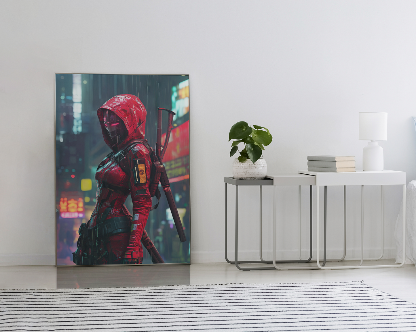 Affiche Murale  CYBERPUNK WAR GIRL ULTIMATE SERIE  5☢️ - Aura Studio Déco