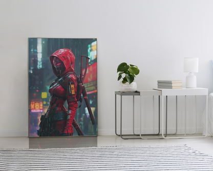 Affiche Murale  CYBERPUNK WAR GIRL ULTIMATE SERIE  5☢️ - Aura Studio Déco