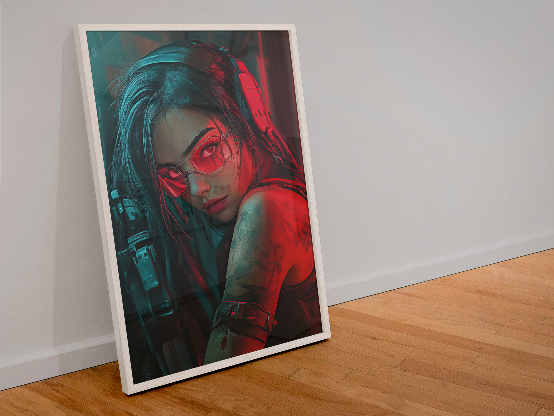 🌃Affiche Murale CYBERPUNK WAR GIRL ULTIMATE SERIE  16☢️ - Aura Studio Déco