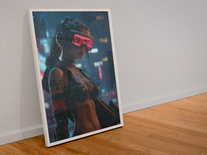 🧬 Affiche Murale CYBERPUNK WAR GIRL ULTIMATE 11☢️ - Aura Studio Déco