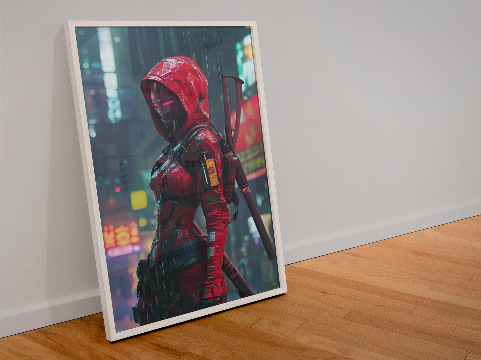 Affiche Murale  CYBERPUNK WAR GIRL ULTIMATE SERIE  5☢️ - Aura Studio Déco