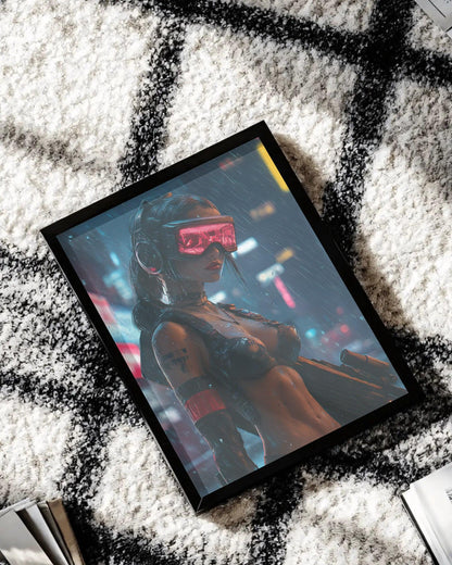 🧬 Affiche Murale CYBERPUNK WAR GIRL ULTIMATE 11☢️ - Aura Studio Déco
