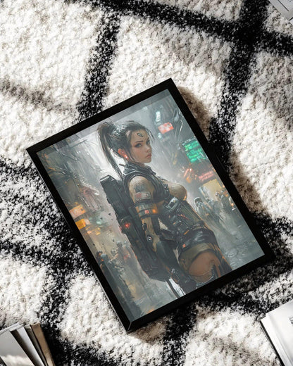 🌃🎮🌐🧬 CYBERPUNK WAR GIRL ULTIMATE SERIE  1☢️ - Aura Studio Déco