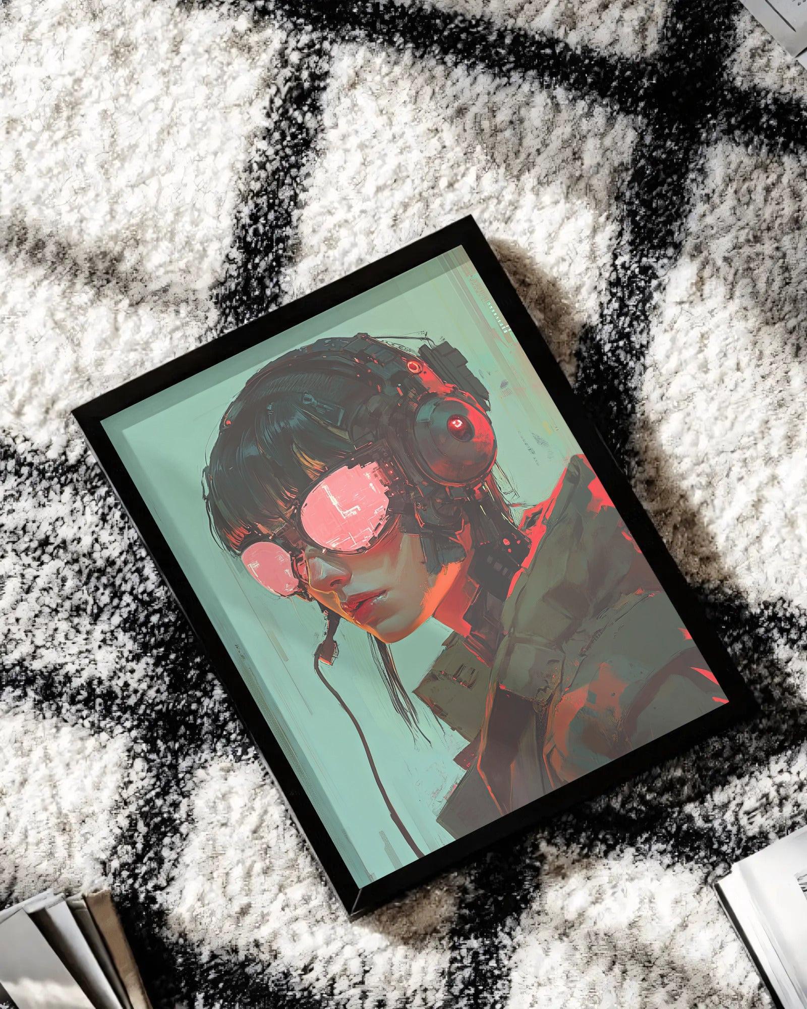 🌃IMPRESSION PREMIUM CYBER WAR GIRL 31☢️ - Aura Studio Déco