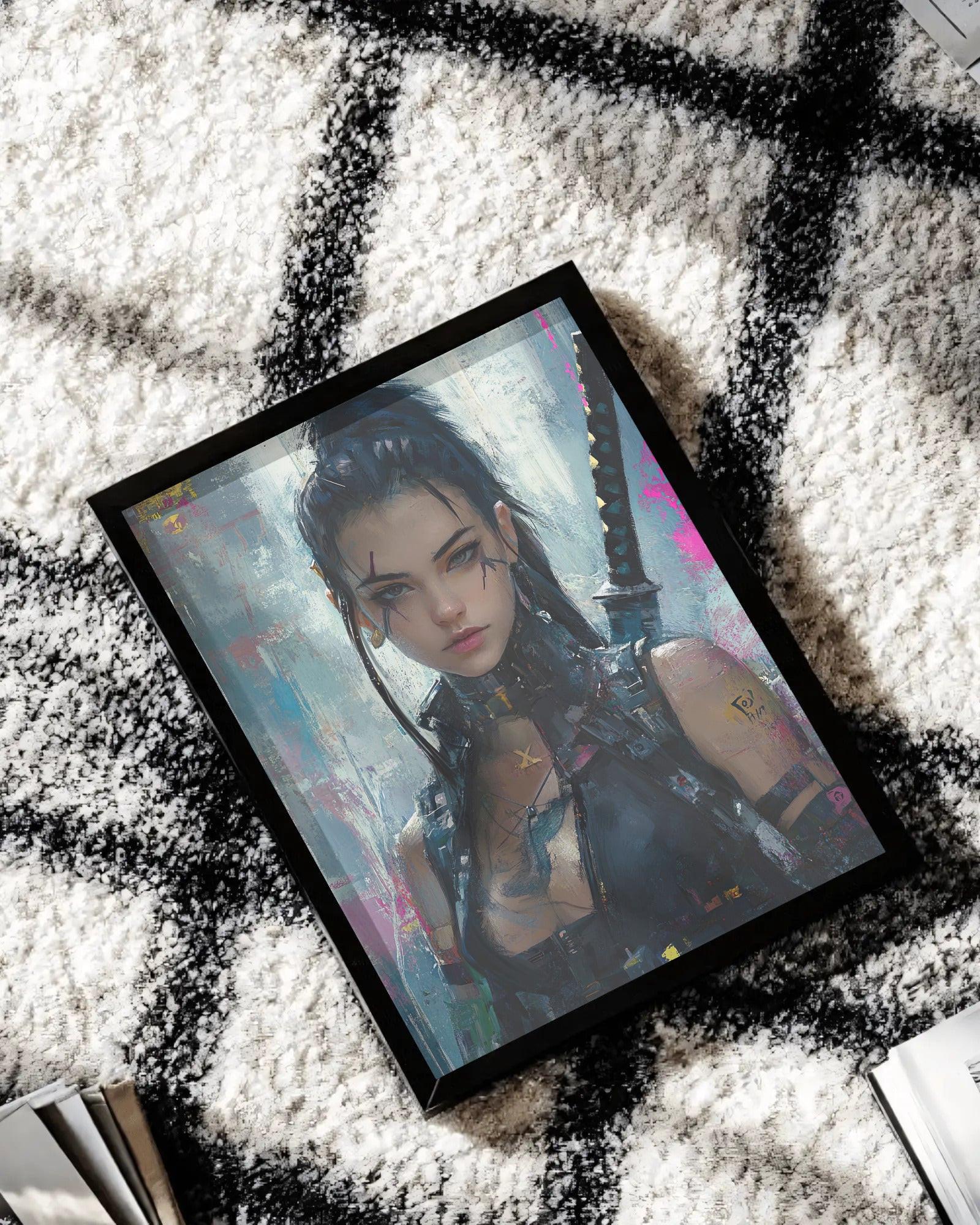 🧬Affiche Murale CYBERGIRL ULTIMATE SERIE  20☢️ - Aura Studio Déco
