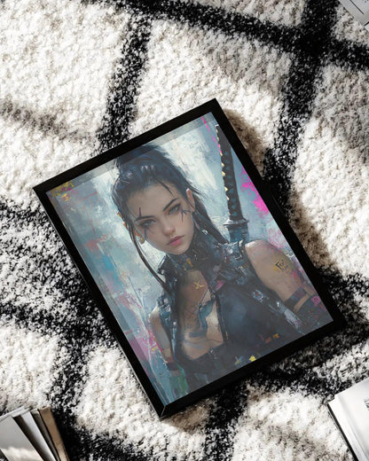 🧬Affiche Murale CYBERGIRL ULTIMATE SERIE  20☢️ - Aura Studio Déco