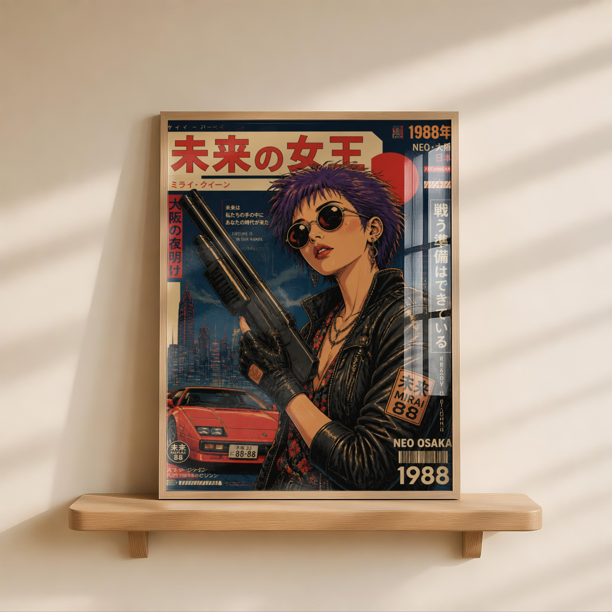 Affiche Cyberpunk Woman | Neo Osaka 1988 & JDM