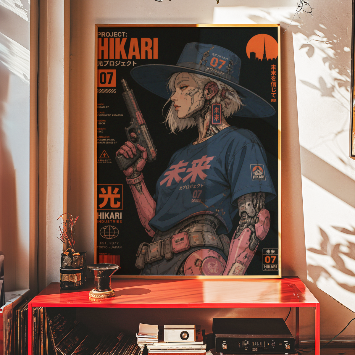 Affiche Cyberpunk Witch Girl | Hikari 07 & Futur Japonais