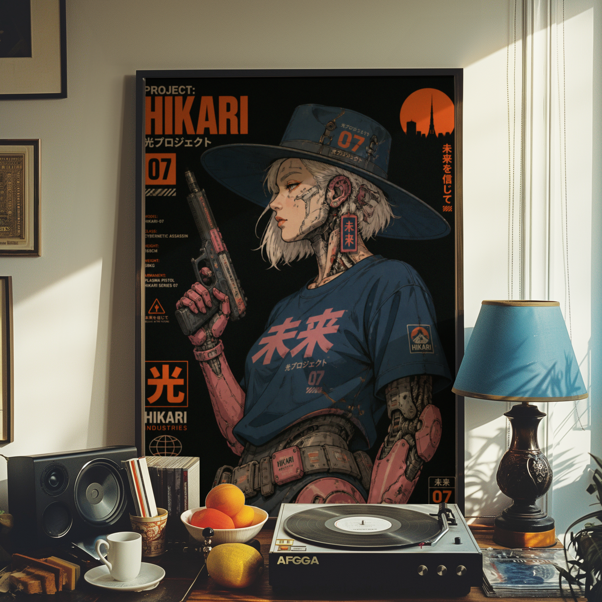 Affiche Cyberpunk Witch Girl | Hikari 07 & Futur Japonais