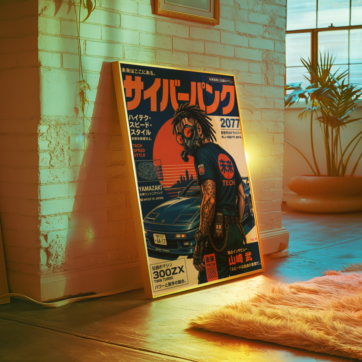 Affiche JDM Cyberpunk | Voiture Japonaise Futuriste
