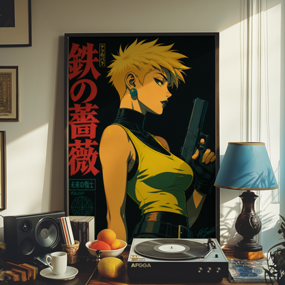 Affiche Cyberpunk Woman | Futuristic Girl & Tokyo