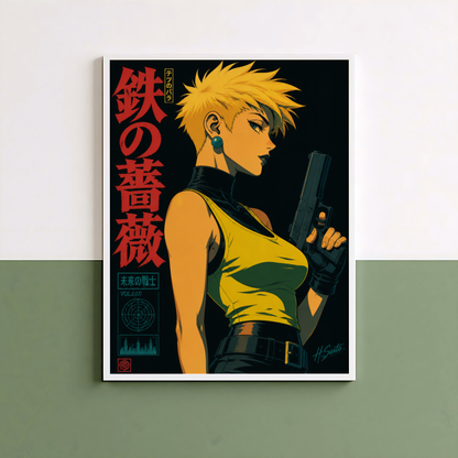 Affiche Cyberpunk Woman | Futuristic Girl & Tokyo