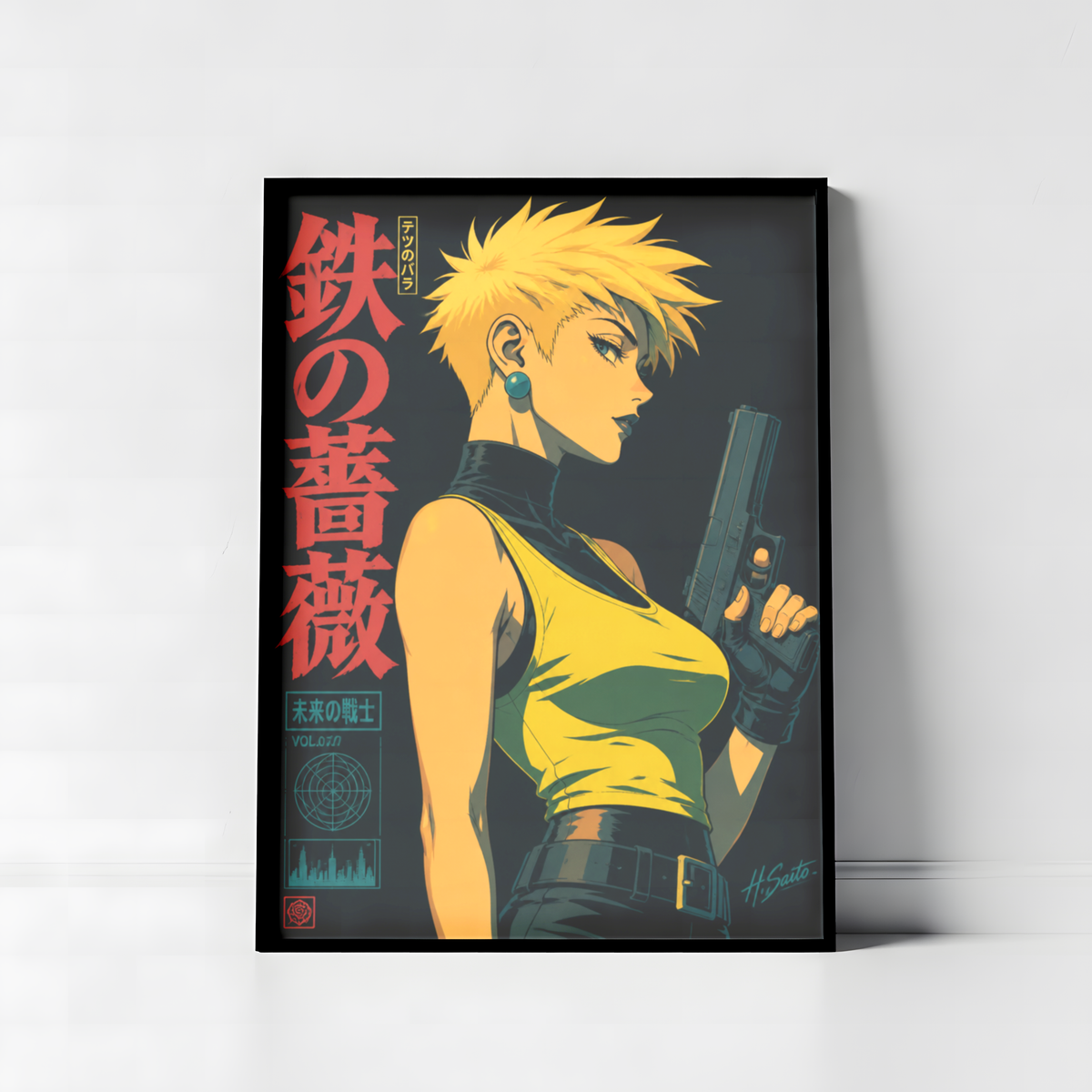 Affiche Cyberpunk Woman | Futuristic Girl & Tokyo