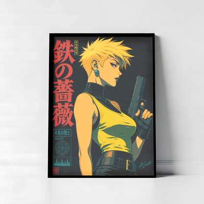 Affiche Cyberpunk Woman | Futuristic Girl & Tokyo