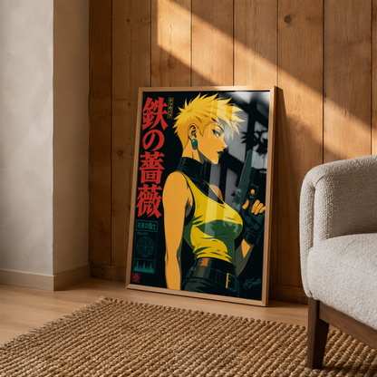 Affiche Cyberpunk Woman | Futuristic Girl & Tokyo