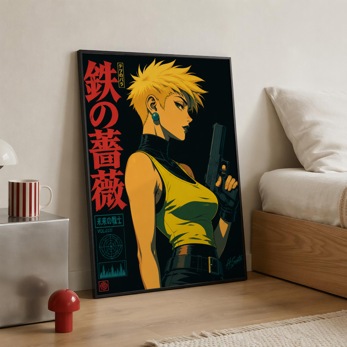 Affiche Cyberpunk Woman | Futuristic Girl & Tokyo