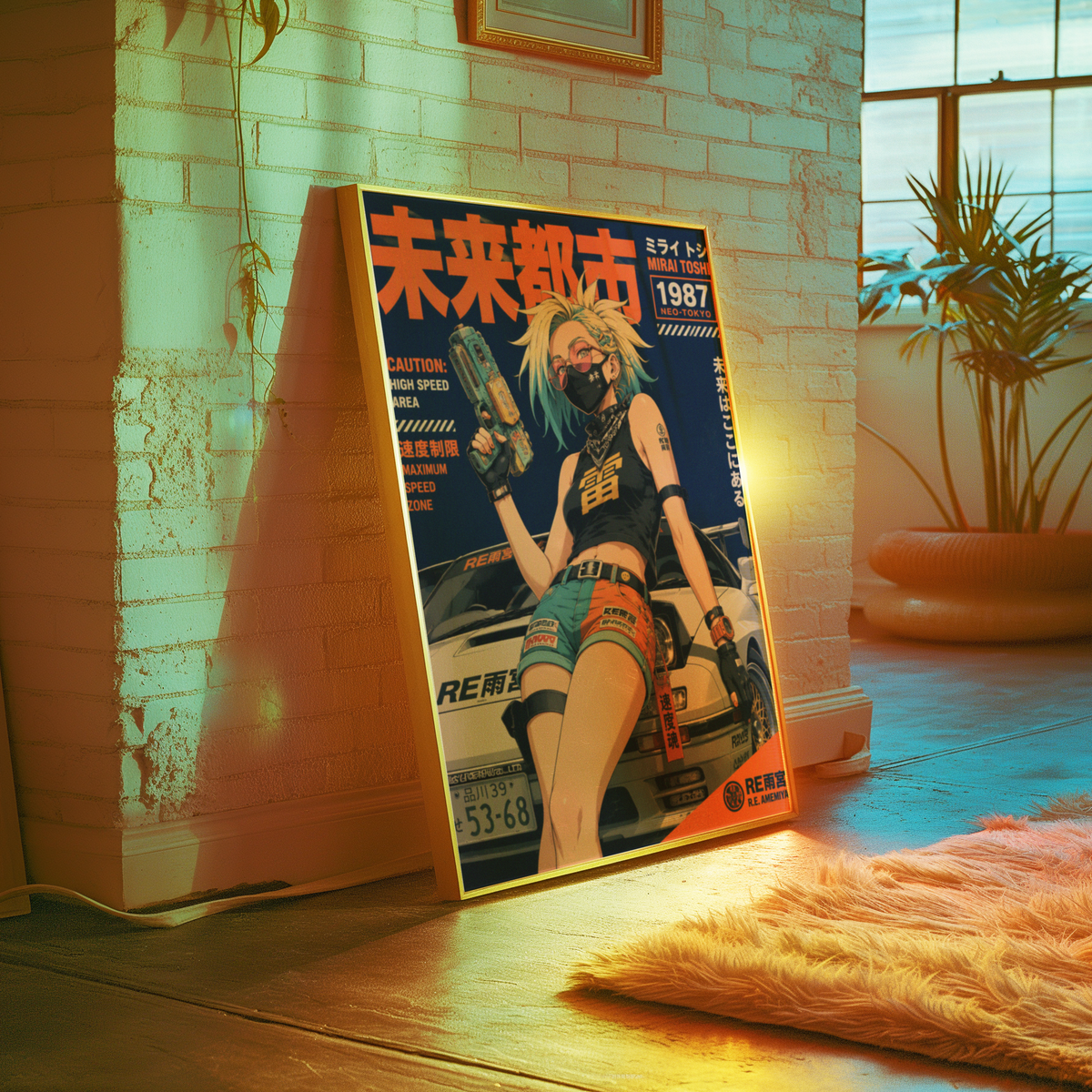 Affiche JDM Cyberpunk Girl | Tokyo Futuriste