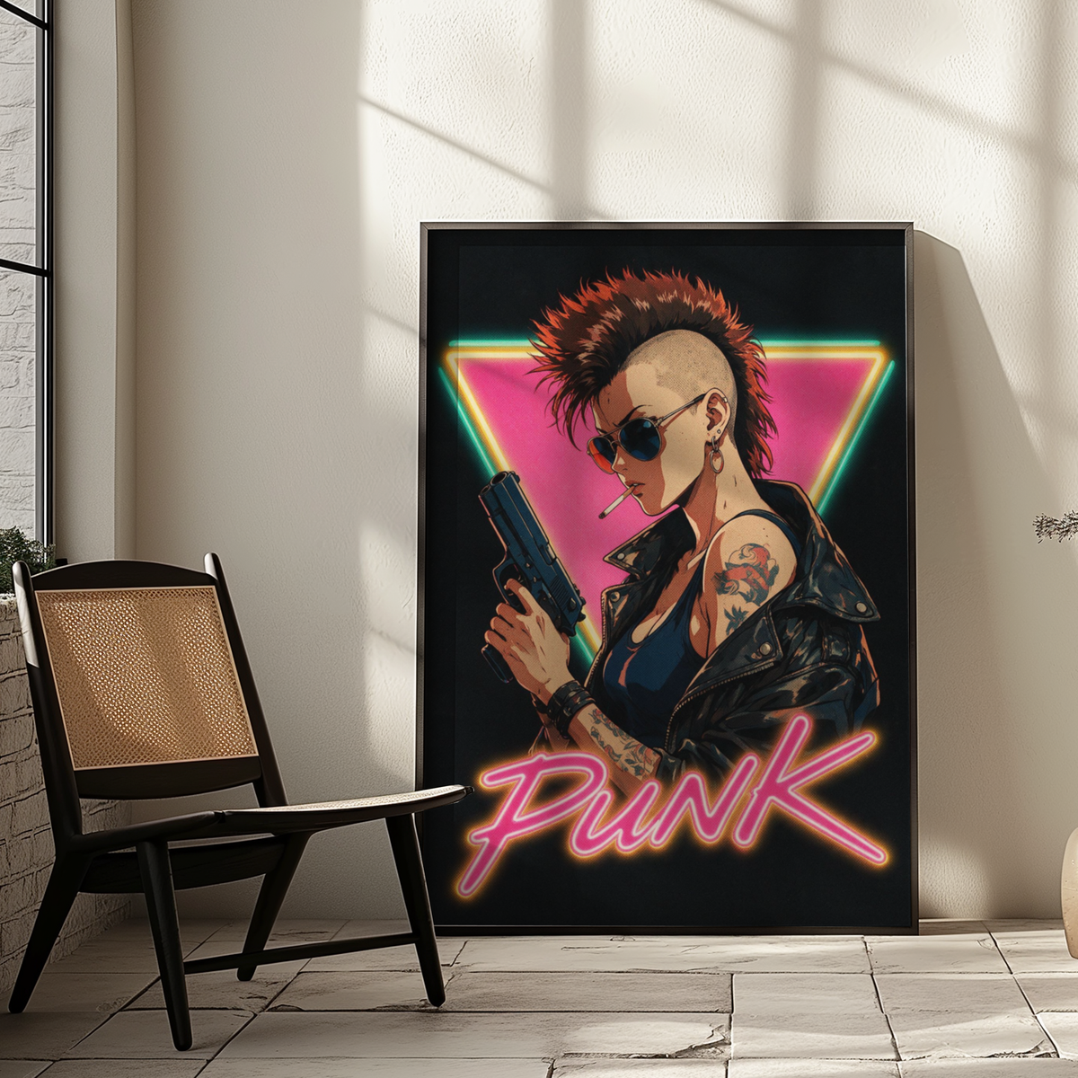 Affiche Cyberpunk Punk Girl | Neon Punk & Tokyo